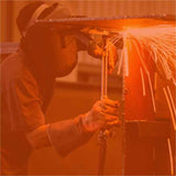 6' x 10' Welding Curtain - 40 mil Flame Retardant Tinted Transparent Vinyl - Orange