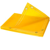 6' x 8' Welding Curtain - 14 mil Flame Retardant Tinted Transparent Vinyl - Yellow