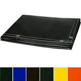 6' x 8' Welding Curtain - 14 mil Flame Retardant Tinted Transparent Vinyl - Dark Green