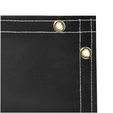 6' x 8' Welding Curtain - 13 oz Flame Retardant Vinyl Laminated Polyester - Black