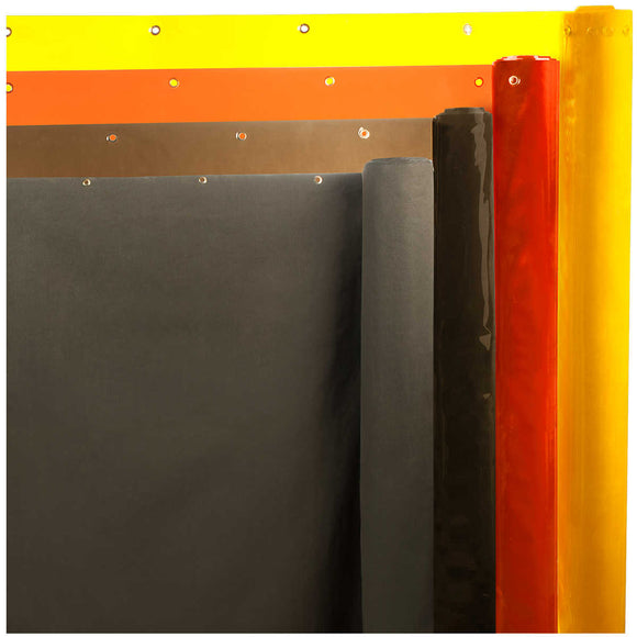 5 ft. x 25 Yards Welding Curtain - 14 mil Orange Transparent Vinyl