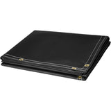 6' x 10' Welding Curtain - 13 oz Flame Retardant Vinyl Laminated Polyester - Black