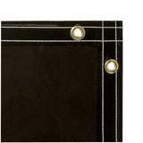 6' x 8' Welding Curtain - 14 mil Flame Retardant Tinted Transparent Vinyl - Charcoal Gray