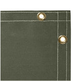 6' x 10' Welding Curtain - 12 oz Flame Retardant Canvas Duck - Olive Green