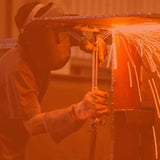 6' x 10' Welding Curtain - 14 mil Flame Retardant Tinted Transparent Vinyl - Orange