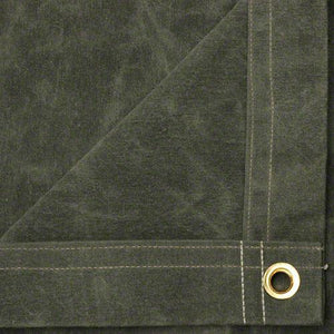 Sigman 14' x 20' Heavy Duty Cotton Canvas Tarp 21 OZ - Olive Drab - Made in USA
