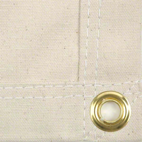 Sigman 8' x 10' Canvas Drop Cloth With Grommets - Painters Tarp Drop Cloth - 10 oz Natural Cotton
