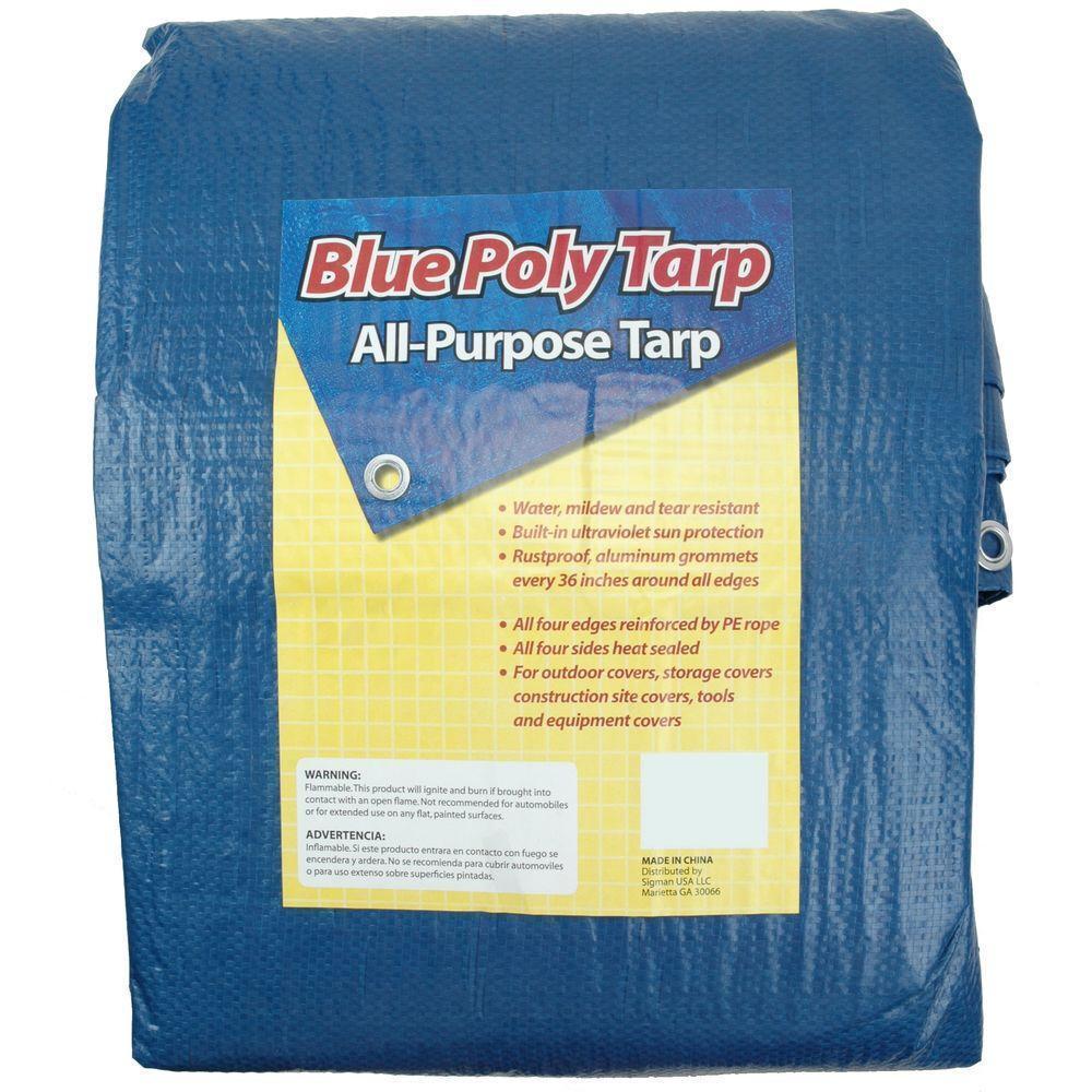Sigman 30 ft. x 40 ft. Blue Tarp