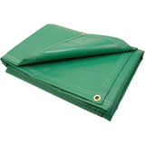 5' x 7' - 32 OZ Vinyl Laminated Polyester Tarp - Green Color - Clearance Sale