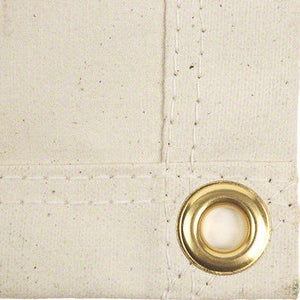 Sigman 10' x 12' White Canvas Tarp - 16 OZ Cotton - Made in USA