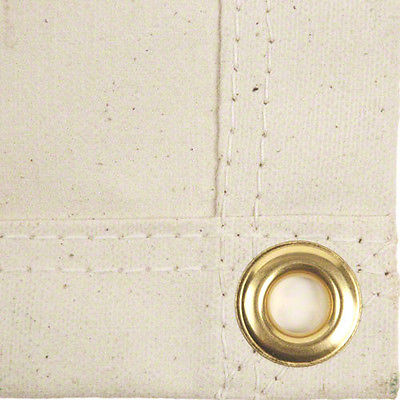 Sigman 16' x 16' White Canvas Tarp - 16 OZ Cotton - Made in USA