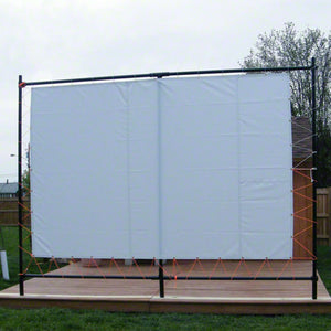 10' x 16' Outdoor Movie Screen Tarp - 16 oz Block Out Vinyl - White Color - Tarp Only - Frames Not Included