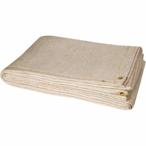 6' x 8' Welding Blanket - 24 oz Heat Cleaned Fiberglass - Tan