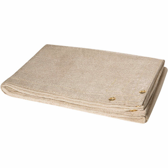 10' x 10' Welding Blanket - 18 oz Heat Cleaned Fiberglass - Tan