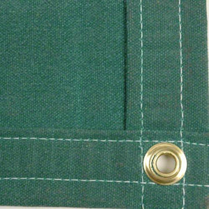 Sigman 10' x 10' Heavy Duty Cotton Canvas Tarp 18 OZ - Green - Made in USA
