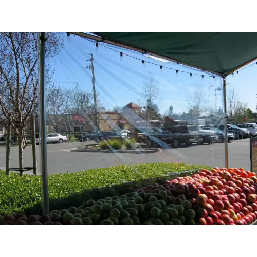 Clear tarp for patio enclosure