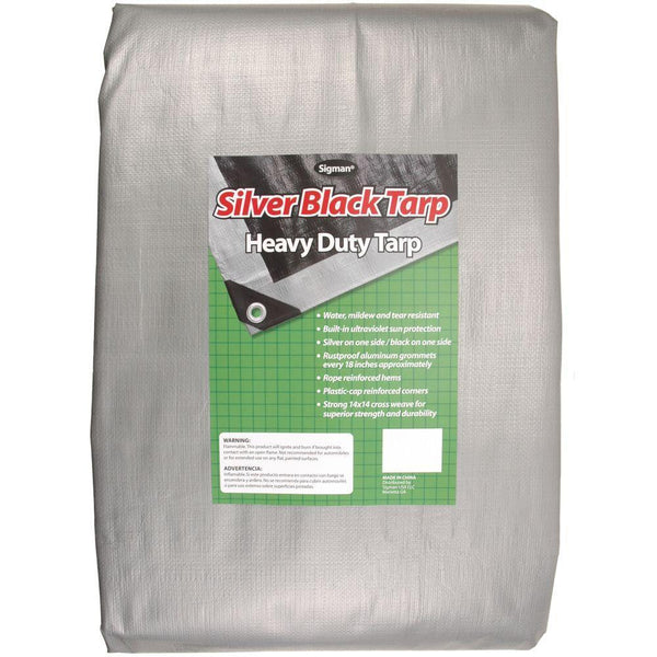 Heavy Duty Silver Black Tarps