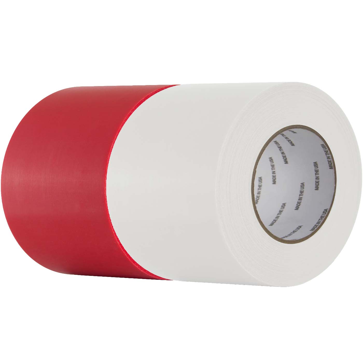 Transparent Vinyl Tape with Self-Adhesive. (2 inch x 25 ft, Red)