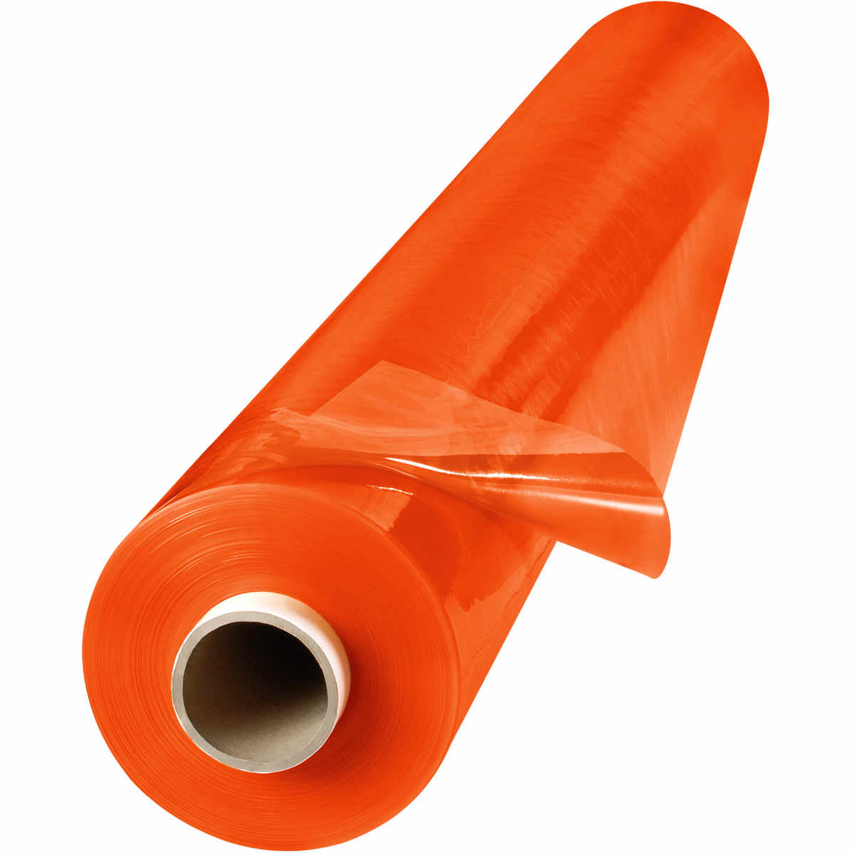 48" x 50 Yards Welding Curtain Roll - 40 mil Flame Retardant Tinted Transparent Vinyl - No Grommets - Orange