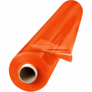 48" x 50 Yards Welding Curtain Roll - 40 mil Flame Retardant Tinted Transparent Vinyl - No Grommets - Orange