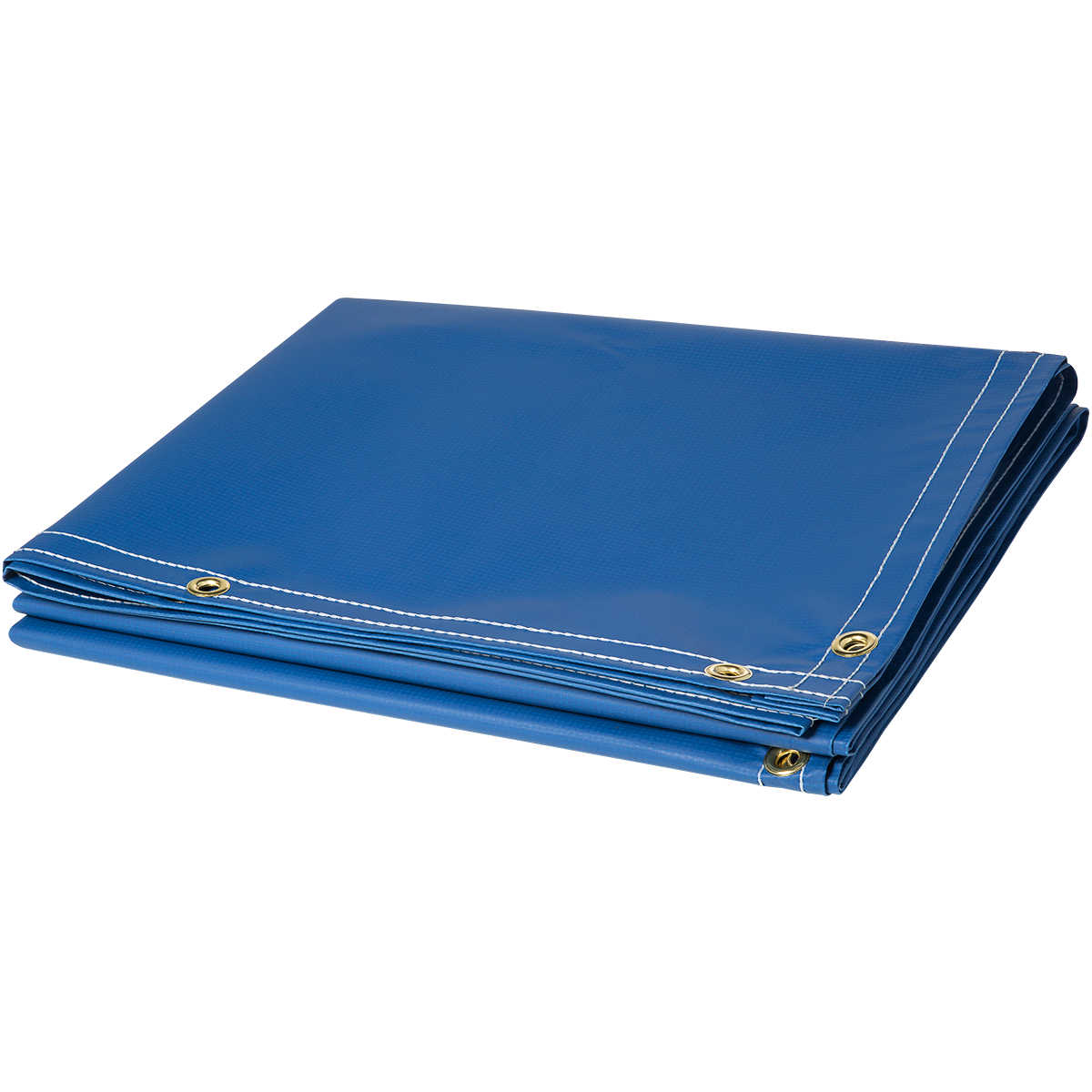 6' x 8' Welding Curtain - 13 oz Flame Retardant Vinyl Laminated Polyester - Blue