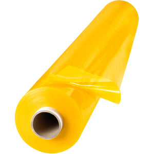 60" x 81 Yards Welding Curtain Roll - 14 mil Flame Retardant Tinted Transparent Vinyl - No Grommets - Yellow