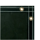 6' x 8' Welding Curtain - 14 mil Flame Retardant Tinted Transparent Vinyl - Dark Green