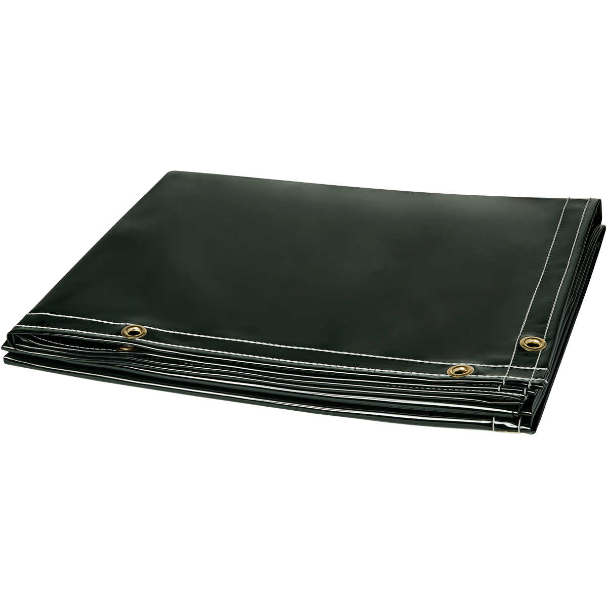 6' x 6' Welding Curtain - 14 mil Flame Retardant Tinted Transparent Vinyl - Dark Green