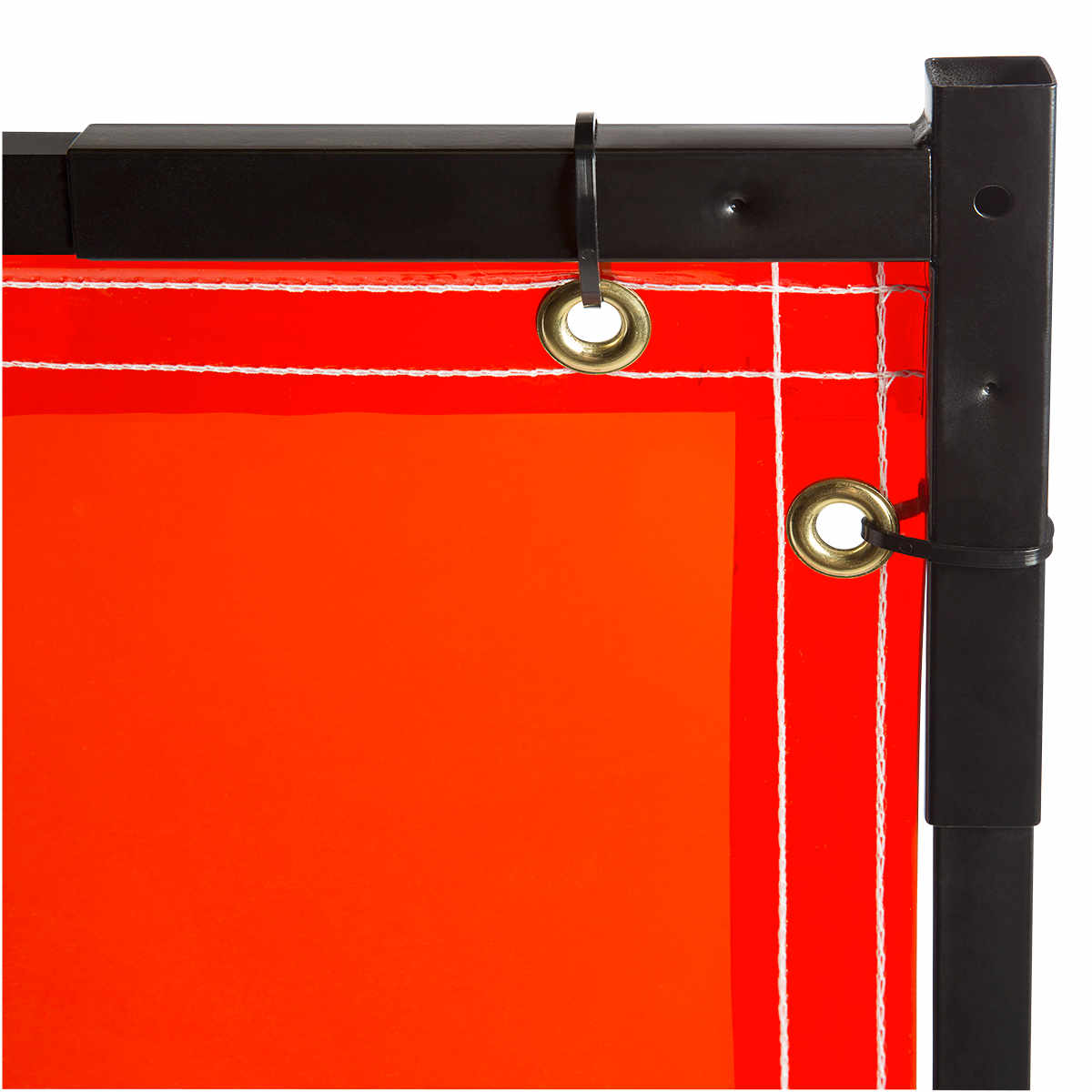 6' x 6' Welding Screen With Heavy Duty Frame - Orange 40 MIL Tinted Transparent Vinyl