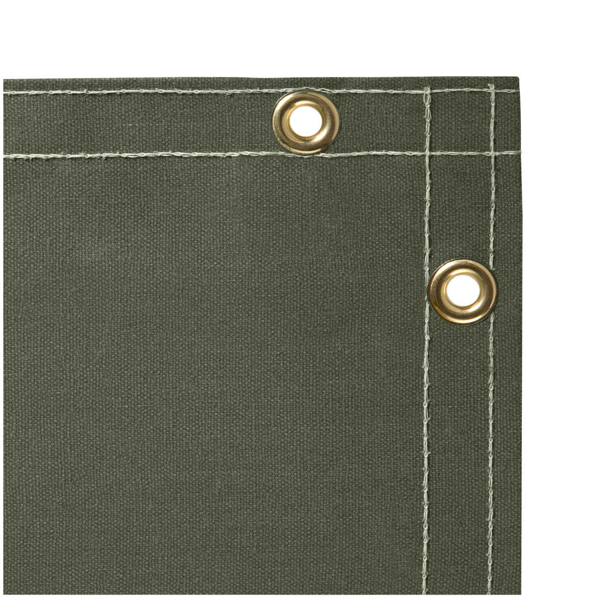 6' x 8' Welding Curtain - 12 oz Flame Retardant Canvas Duck - Olive Green