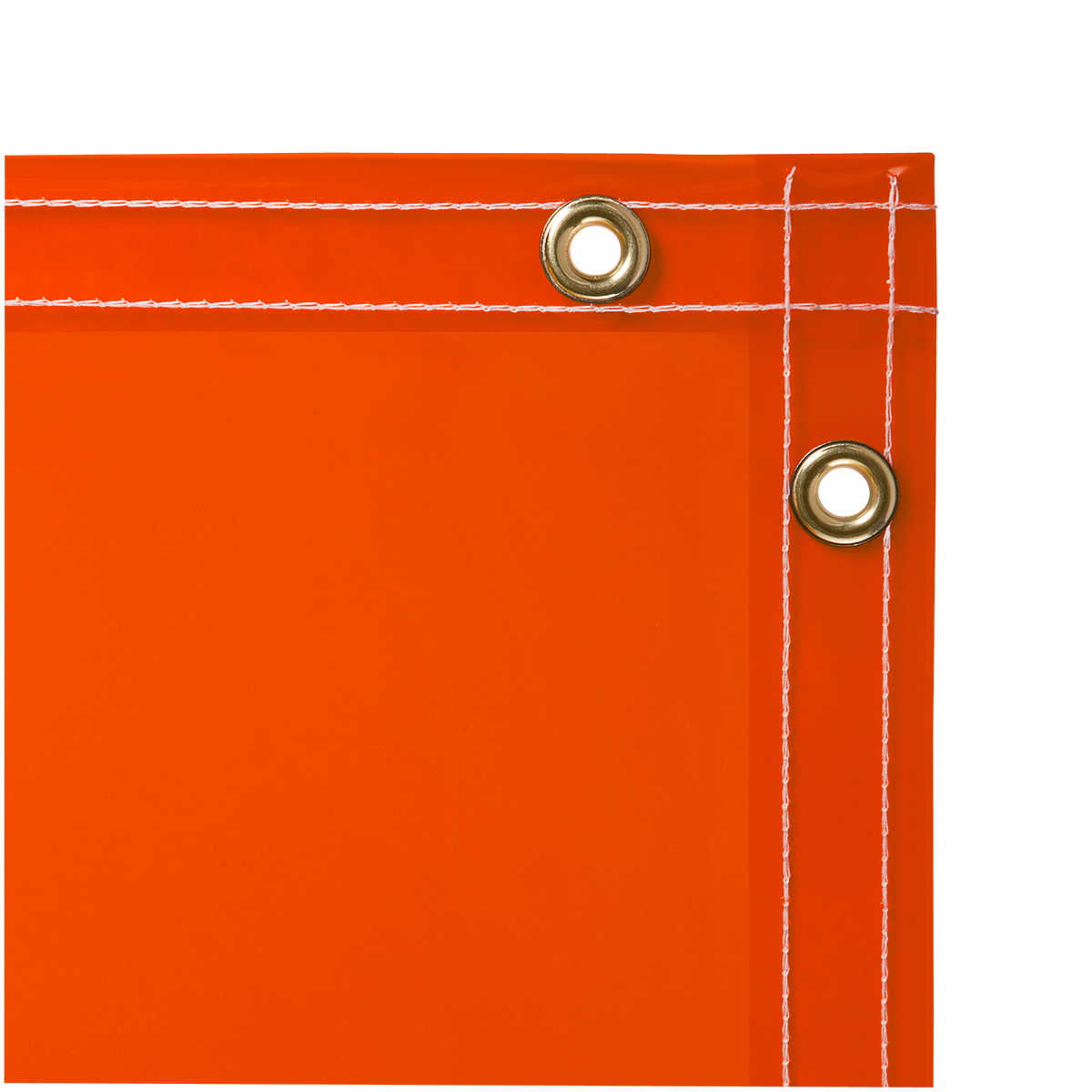 6' x 8' Welding Curtain - 14 mil Flame Retardant Tinted Transparent Vinyl - Orange