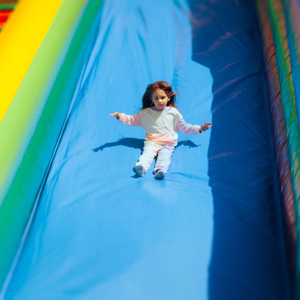 18.5 oz Lacquered Gloss Coated Vinyl for Inflatable Bounce House Slide - 61" Wide