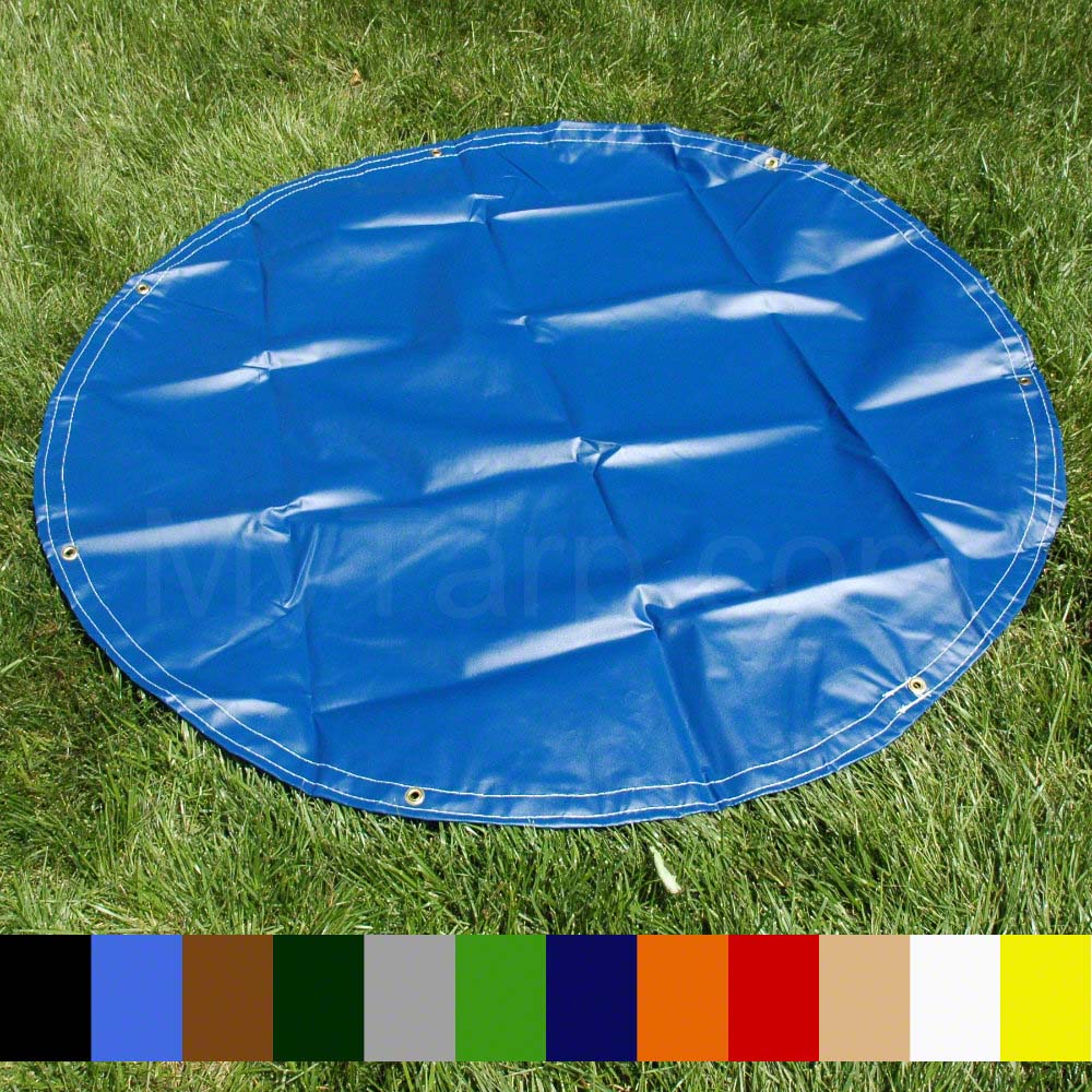 tarp polyester 6 ft Round Tarp - 18 OZ Vinyl Coated Polyester