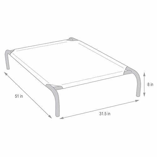 Coolaroo Outdoor Dog Bed Large (3'6" X 2'6") Gray