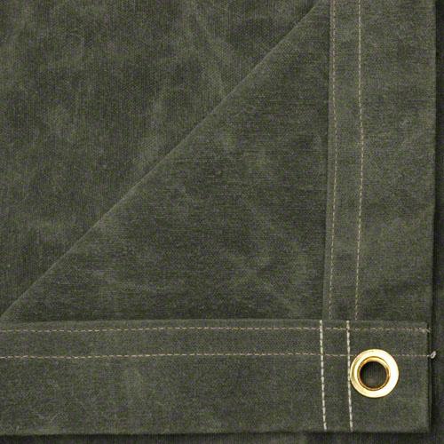 Sigman 12' x 16' Flame Retardant Canvas Tarp - Olive Drab - Made in USA