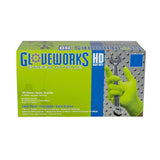 Clearance - Gloveworks Green Nitrile Gloves Disposable Heavy Duty - Latex Free Gloves - Powder Free - 100-Pack - GWGN