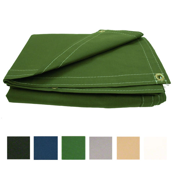 PVC Coated Green Cotton Canvas Tarpaulin