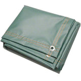 5' x 7' - 32 OZ Vinyl Laminated Polyester Tarp - Green Color - Clearance Sale