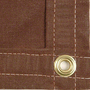 Sigman 6' x 10' Heavy Duty Cotton Canvas Tarp 18 OZ - Brown - Made in USA