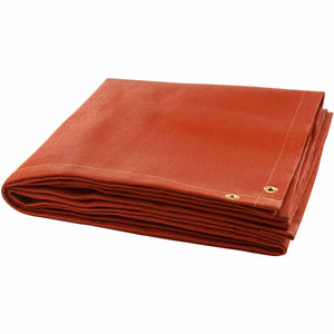 10' x 10' Welding Blanket - 17 oz Silicone Coated Fiberglass - Red