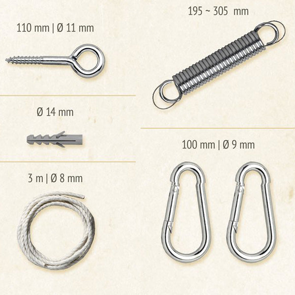Coolaroo Stainless Steel Hammock Chair Premium Fixing Kit 462451
