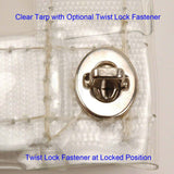 Twist Lock Fastener Oval Eyelet and Washer - 10 Pairs