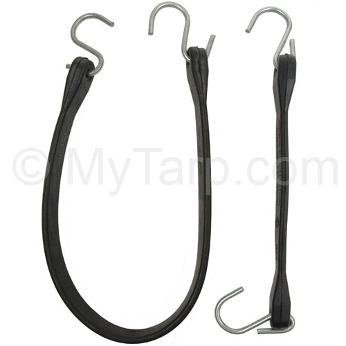 Tarp Bungee Rubber Tie-Down With Attached S-Hooks