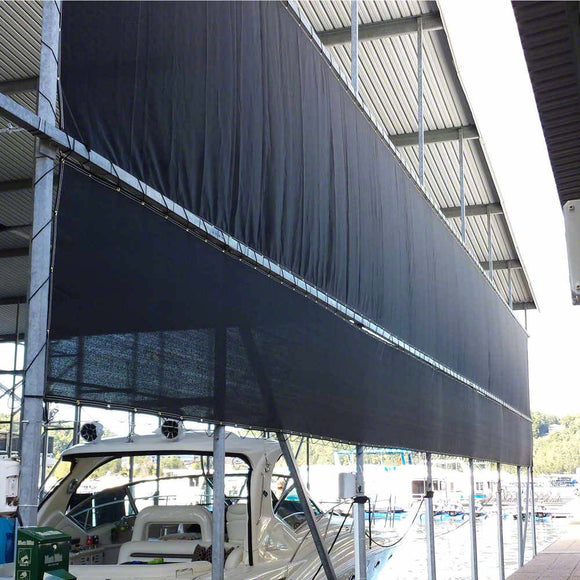 8' x 12' Boat Sun Shade Cover Tarp - Super Shade 86% UV Shading - Grommet Every 1 ft