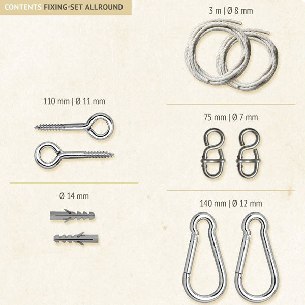 Coolaroo Stainless Steel Hammock Premium Fixing Kit 462437