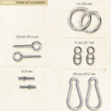 Coolaroo Stainless Steel Hammock Premium Fixing Kit 462437