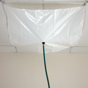Sigman 7' x 7' Drain Tarp - Roof Ceiling Leak Diverter Tarp - White Poly