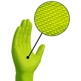 Clearance - Gloveworks Green Nitrile Gloves Disposable Heavy Duty - Latex Free Gloves - Powder Free - 100-Pack - GWGN