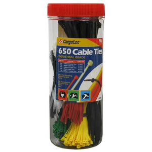 CargoLoc 650 ct. Cable Zip Ties - Assorted Lengths and Colors