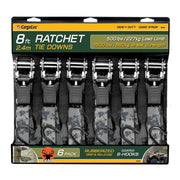 CargoLoc Camo Ratchet Tie Downs 32584 - 1 in x 8 ft. - 6-Pack